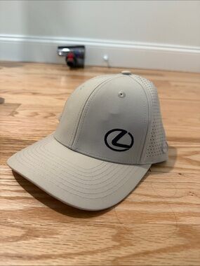 Lexus Logo Perforated Baseball Cap — Light Beige